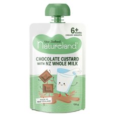 네이처랜드 초콜릿 커스터드 퓨레 이유식 6m+ Natureland Chocolate Custard 120g 8개