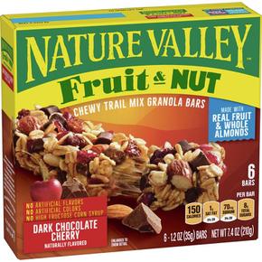 [해외직구] Nature Valley 네이처입밸리 후루츠 앤 넛 바 다크 초콜릿 체리 35g 6입 4팩