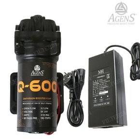 아겐스Q-600 부스터펌프 DC24V 5A 아답터세트 3.2L [석션자흡가능]