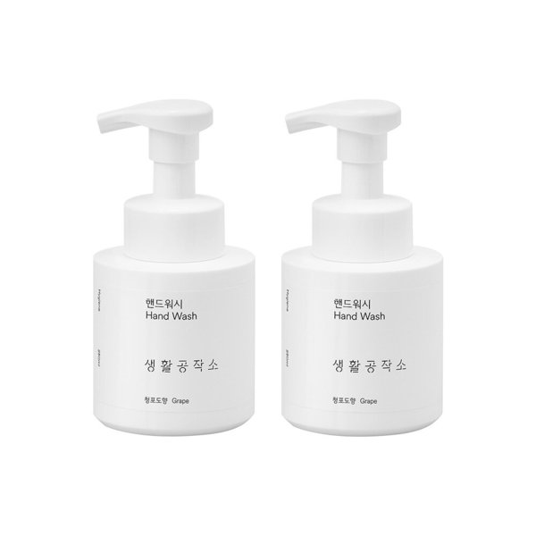 핸드워시 손세정제 용기 250ml x 2개 (파우더향/청포도향 택1)