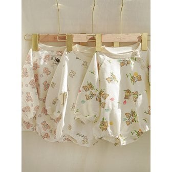 아림클로젯 토끼랑 곰돌이 - 3color 베이비 긴팔 바디슈트