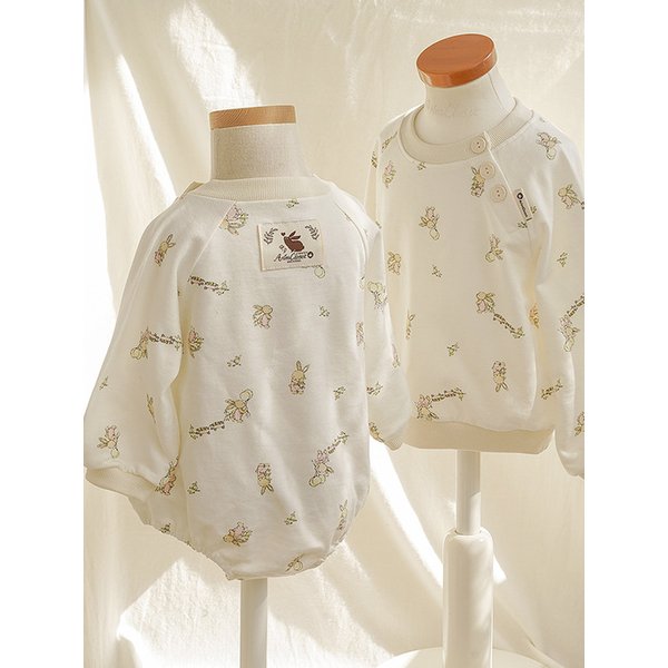 토끼랑 곰돌이 - 3color 베이비 긴팔 바디슈트