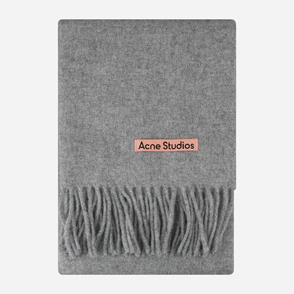 [시흥점] [아크네]5F CA0210 X92 프린지 네로우 울 머플러 라이트 그레이 멜란지