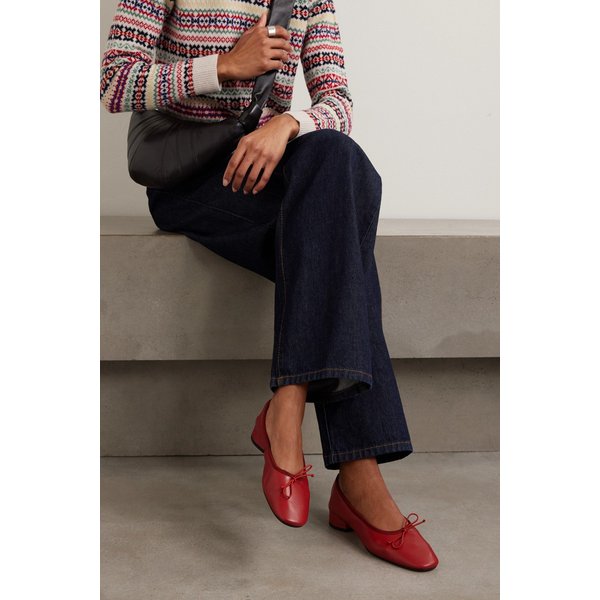 에이디 온다 보우 디테일 가죽 펌프스 46376663162976768