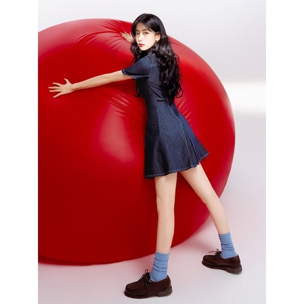 [SUZY] 스테이 원워시 반팔 원피스 YQ2D2751