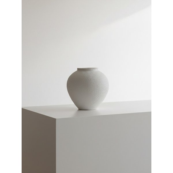 설월 백자 달항아리 도자기 오브제 화기 세라믹 화병