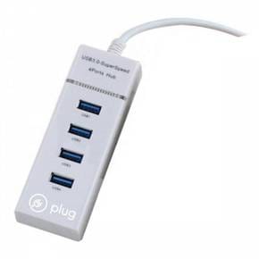 플러그 허브 USB3.0 4포트 PLC-012C 화이트