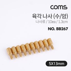 Coms 육각나사 (수암) 나사류 1.3cm 10ea