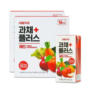 서울우유 과채플러스 레드 190ml 32팩