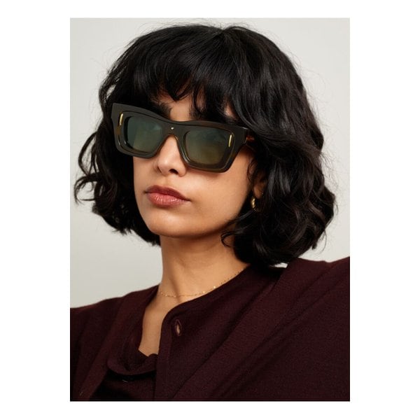 스퀘어 프레임 톨토이즈쉘 아세테이트 선글라스 46376663162887322