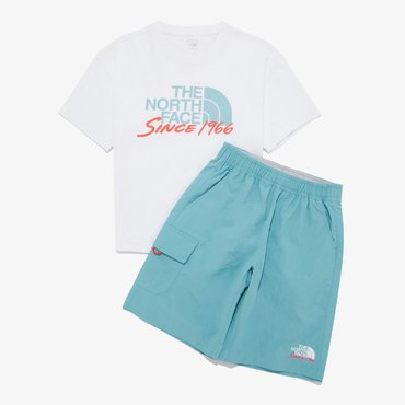 노스페이스 [노스페이스키즈 공식] NT7UR27S 키즈 브리즈라이트 크루 세트_WHITE