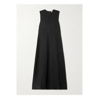 토템 리오셀 리넨 혼방 미디 드레스 블랙 46376663162852667