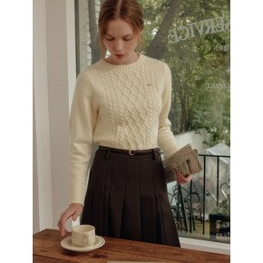 안나 케이블 니트 탑 / ANNA CABLE KNIT TOP _4colors