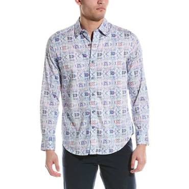 이스퀘어 4696734 Robert Graham Trento Classic Fit Woven Shirt