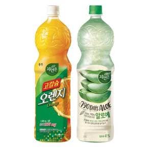 웅진 고칼슘오렌지 1.5L x 2개 + 자연은알로에 1.5L x 2개 (총4개)