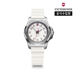 [공식] 이녹스 V 화이트 다이얼 화이트 러버 스트랩 시계 241921