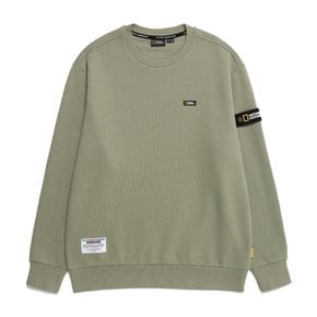 N234USW950 폴리카터 스몰 로고 풀기모 맨투맨 LICHEN KHAKI