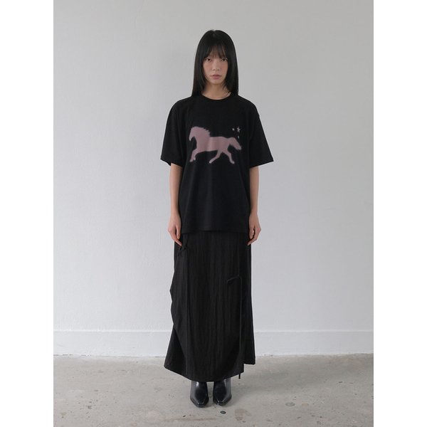 Horse Blur T-Shirt_BLACK