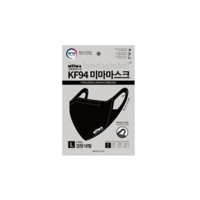 미마마스크 보건용 마스크 대형 KF94 검정 60개