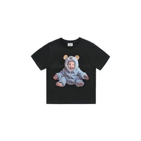 KIDS BABY FACE MONSTER BABY SHORT SLEEVE T-SHIRT 키즈반팔 몬스터베이비 블랙