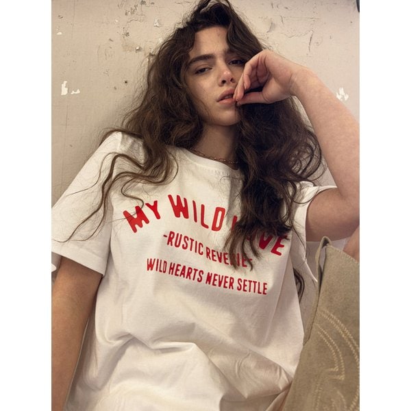 [단독] My Wild Love Oversized T-shirts [White]