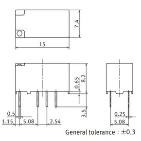 릴레이 TX2-24V 2A ATX204 파나소닉 DC24V 8PIN Signal Relay NAIS