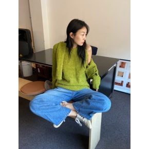 Fluffy Knit Top_Green