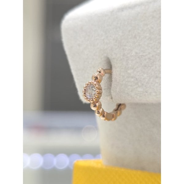 [파주점] [뉴쁘띠글로우P] 원터치 큐빅 귀걸이 PG 14k 250100451