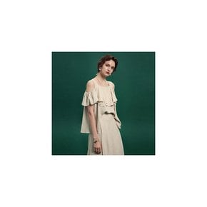 Off-Shoulder Frill Bl_Beige