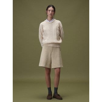 플라드주르 Suede half pants (Beige)