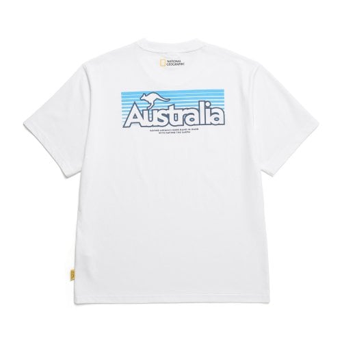 내셔널지오그래픽 N242UTS990 오스트레일리아 컨셉 그래픽 에코 반팔 티셔츠 WHITE