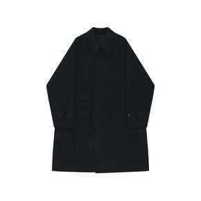 Wool comfort Raglan Coat (Navy)