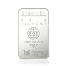 한국금다이아몬드 투자용 실버바 AG 100g 999.9 은투자 은시세