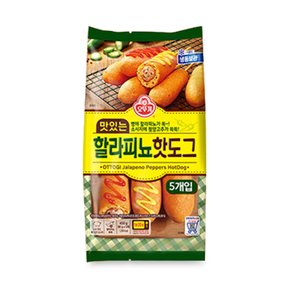 [무료배송][오뚜기] 맛있는 할라피뇨 핫도그 400g (5개입)