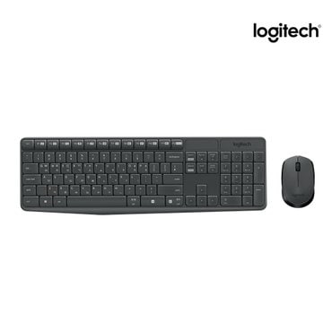 Logitech MK235 그레이 무선 키보드 마우스 세트(국내정품/한영각인)