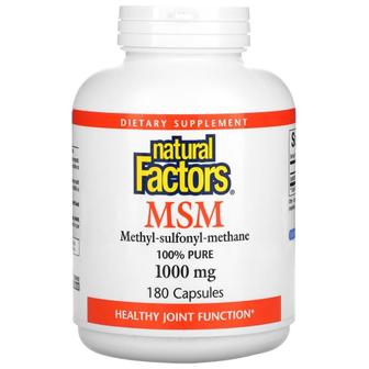  미국직구 Natural Factors 내추럴팩터스 MSM 식이유황 1000mg 180캡슐