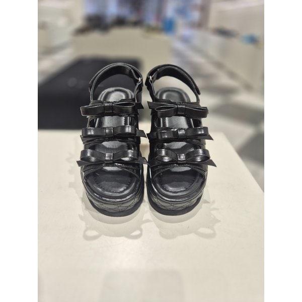 [여주점] Frangia ribbon sandals(black)_DG2AM25031BLK