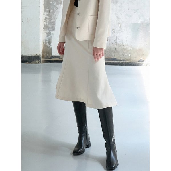 [리퍼브] 클래식 머메이드 스커트 아이보리 amr1902