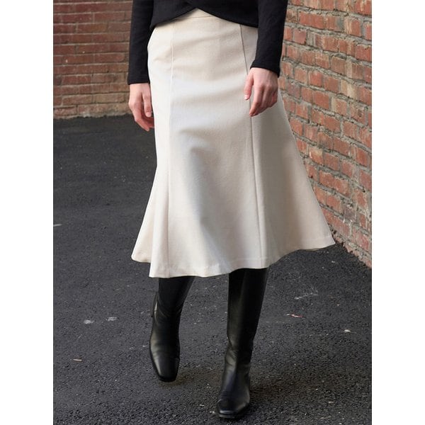 [리퍼브] 클래식 머메이드 스커트 아이보리 amr1902