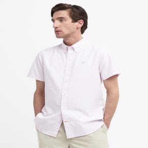 [24SS][Barbour] 남성 핑크 Oxtown S/S 스트라이프 테일러드 셔츠 URSH4E017P2