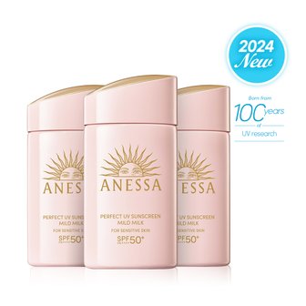 아넷사 NEW 아넷사 퍼펙트 UV 선스크린 마일드 밀크 NA 60ml 3개 + 브라이트닝 젤 N 15g 3개