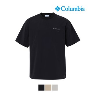 컬럼비아 유니 포켓 패치 우븐 스트링 티셔츠_블랙 (C52-YUD602)