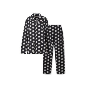 Sun Pattern Pajama Set - Black