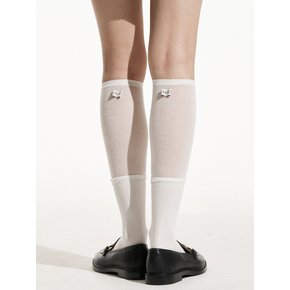 SEE THROUGH LAYERED OVER KNEE SOCKS WHITE