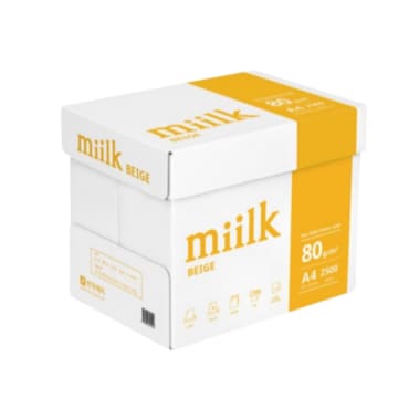 miilk [내일도착] 밀크 베이지 미색용지 A4 복사용지 A4용지 80g 2500매 1박스