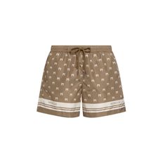 남성 Monogram Printed Tech Swim Shorts 베이지 79I3EU114 6002996