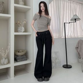 자체제작 아일렛 로우라이즈 플레어 팬츠 mb 8077c_P423119469