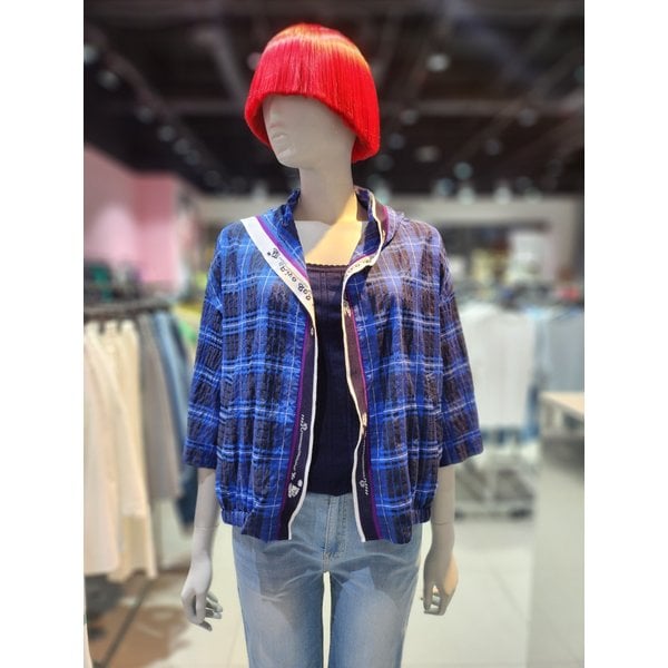 [부산점] 가니 체크 블라우스 BABL75431BK