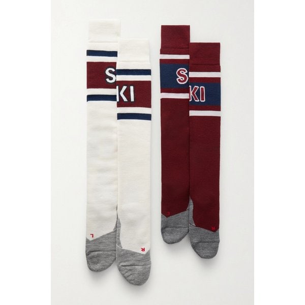 팔케 인타르시아 스트레치 니트 스키 양말 46376663162900044