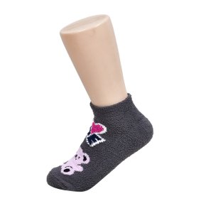 편안한 러브곰 그래픽 숙녀 스니커즈 수면 양말0049ev_P410519450